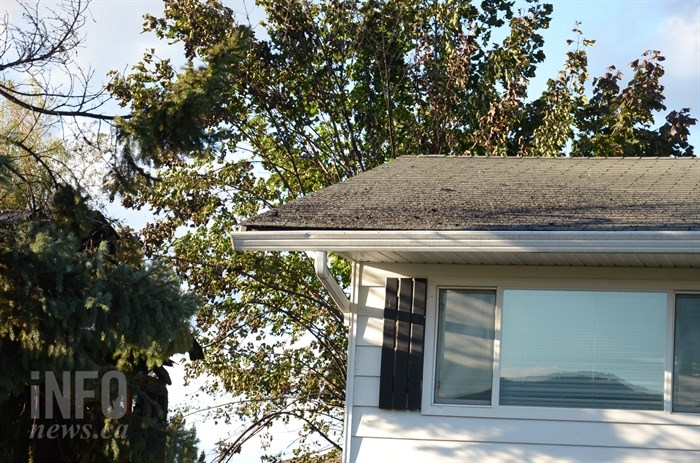 A fire that gutted a house in the 1200 block of 35 Avenue in Vernon, Thursday, Sept. 27, 2019, damaged the roof and exterior of a neighbouring property.