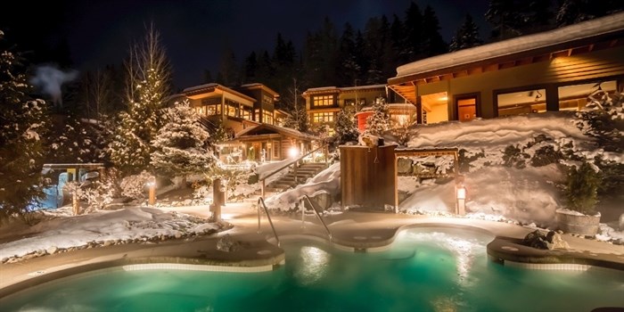 Beautiful Whistler has a plethora of events to offer at Cornucopia - including a sparkling wine event at Scandinave Spa Bubble Bath