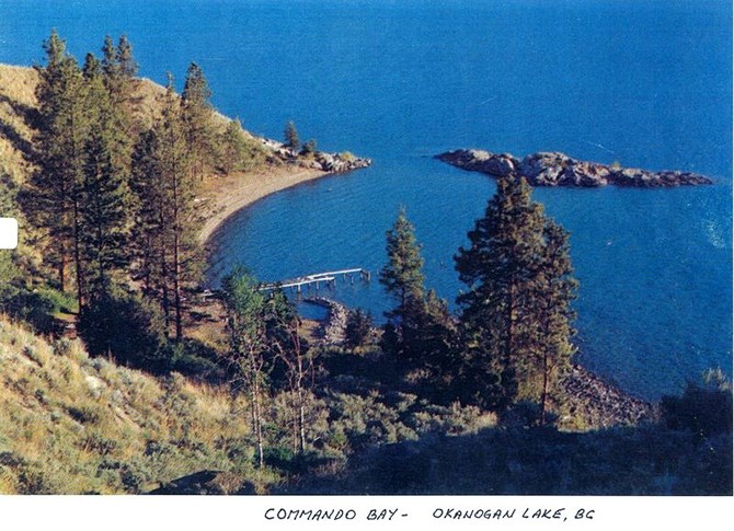 Commando Bay north of Naramata on Okanagan Lake in 1944.