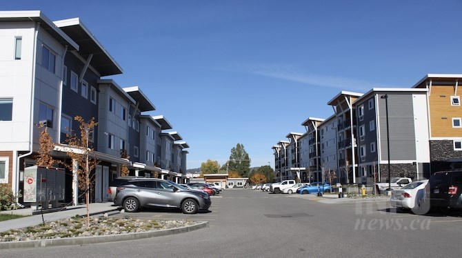 There are 280 rental units in six buildings in the Mission Flats complex off KLO Road.