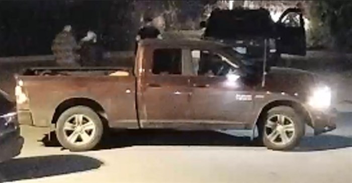 Pictured is the suspect vehicle RCMP are looking for. It is a red Dodge Ram D-150 extended cab pickup truck.