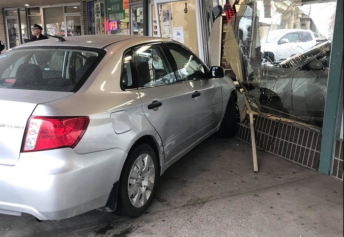 A car crashed into Gary's European Sausage & Deli on Wednesday, Nov. 13, 2019. 