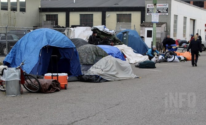 Times have changed since Journey Home was created in 2018 with an aim to eliminate homelessness. This was the tent camp on Leon Avenue in the fall of 2019. It has since been relocated and grown dramatically.