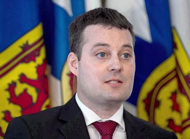 Randy Delorey attends a briefing at the legislature in Halifax on Tuesday, April 19, 2016. The Nova Scotia government has joined a growing list of provinces that are clamping down on vaping. Health Minister Randy Delorey announced today that the province will be the first to ban sales of flavoured e-cigarettes and juices as of April 1, 2020.