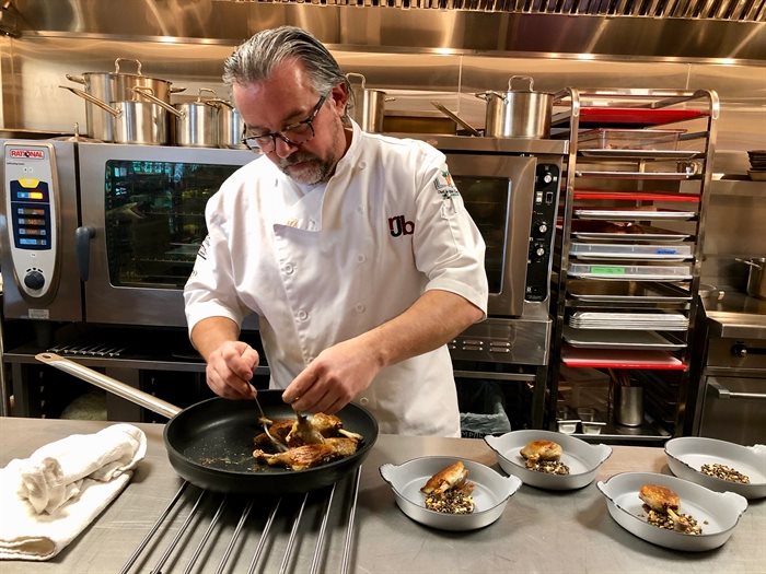 Chef Rod Butters in his new teaching kitchen at The Okanagan Table - here they are offering a stunning array of cooking classes with an all-star cast of instructors.