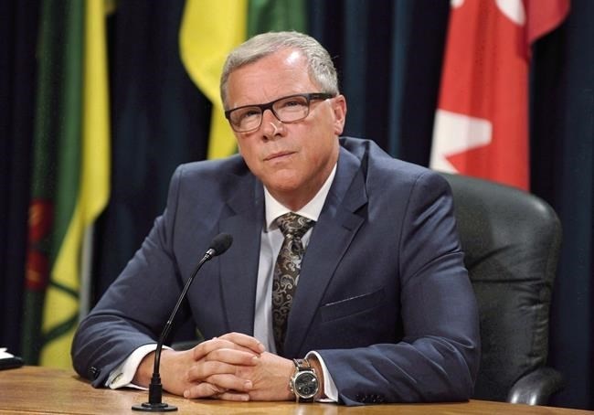 Saskatchewan Premier Brad Wall announces he is retiring from politics during a press conference at the Legislative Building in Regina on August 10, 2017. Wall says he's not interested in running for Conservative party leadership.