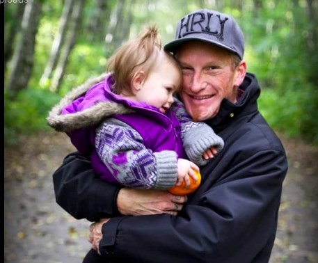 Shane Bourdin with one of his daughters