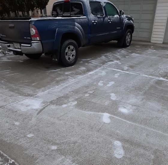 Residents found footprints in the snow.