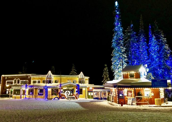 Magical SilverStar at night in the village.