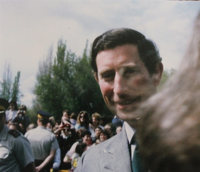 Prince Charles is pictured in this photo from 1986 in Kamloops. 