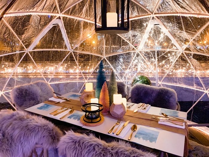Dreamed of lounging inside a snow globe (with a fondue) - H Tasting Lounge in Vancouver has created your scene.