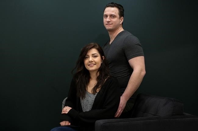 Cassandra Engineer and Mackenzie Cleveland are photographed in Vaughan, Ont. on Monday, February 24, 2020. The high school sweethearts are due to be married this Saturday, on February 29, a leap year day.