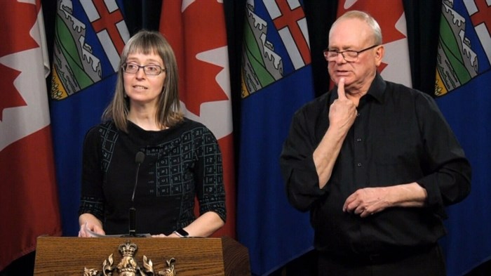 The Victoria clothing maker has seen a surge in demand for a dress Alberta's chief medical officer wore during a COVID-19 briefing.
