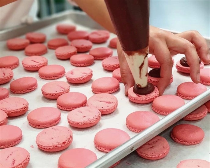 Macarons make everyone happy. Sandrine has been showing her love by sending them to our hospital workers.