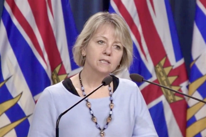 Dr. Bonnie Henry speaking today, April 1.