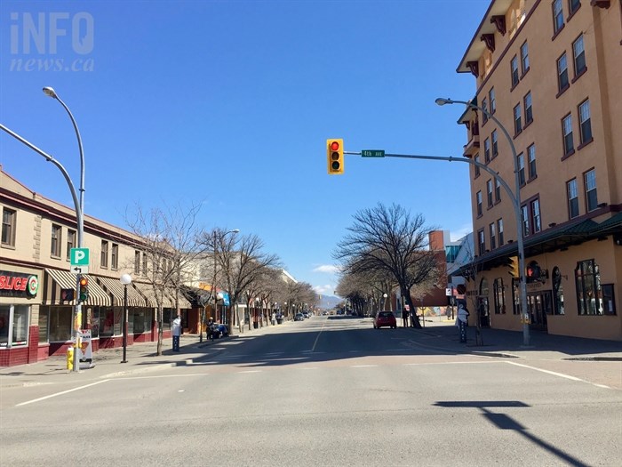 Busy thoroughfares, like Victoria Street in downtown Kamloops, became deserted.