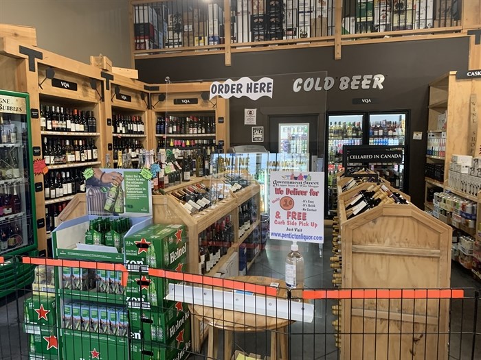The Government Street Liquor Store and Wine Shoppe in Penticton wouldn't have reopened without the Plexiglass shields manufactured by Mouldings & More from West Kelowna.