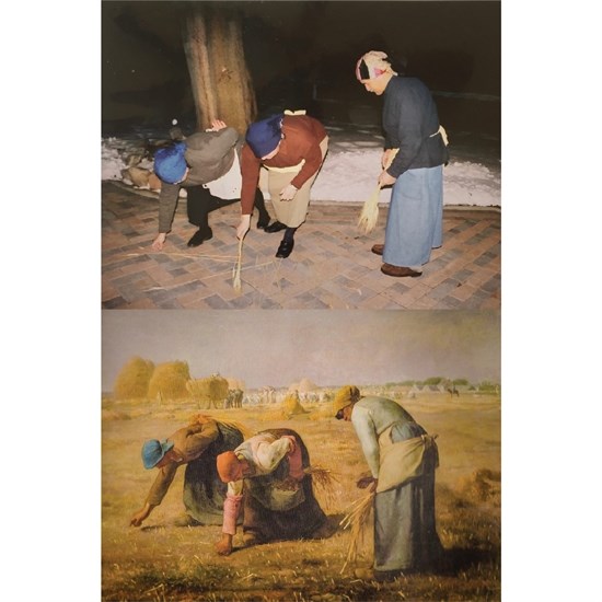 Local recreation of  Jean-François Millet The Gleaners Painted by from 1857.