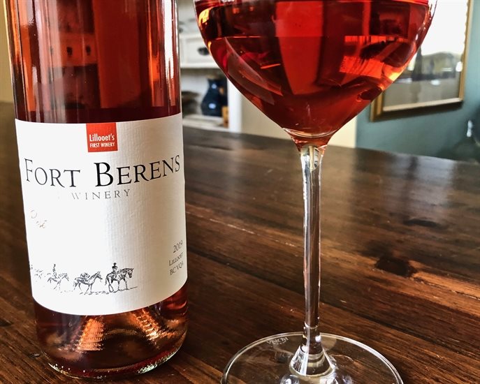 Fort Berens Pinot Noir Rosé will entice you with cranberry, watermelon, and floral aromas.