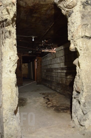 More tunnel-like features in the cinema basement.