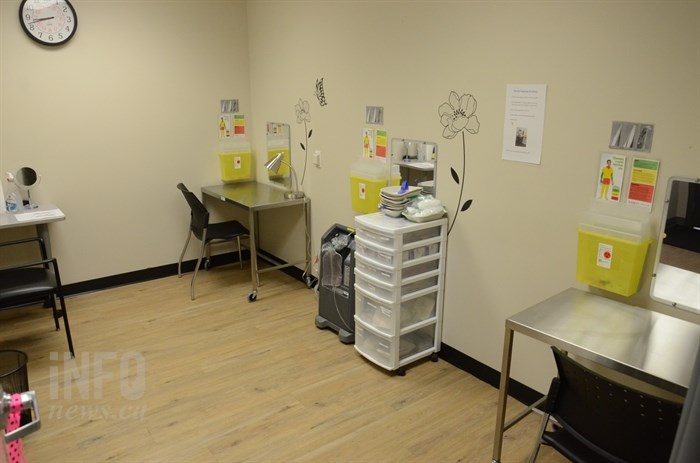 the overdose prevention site room.