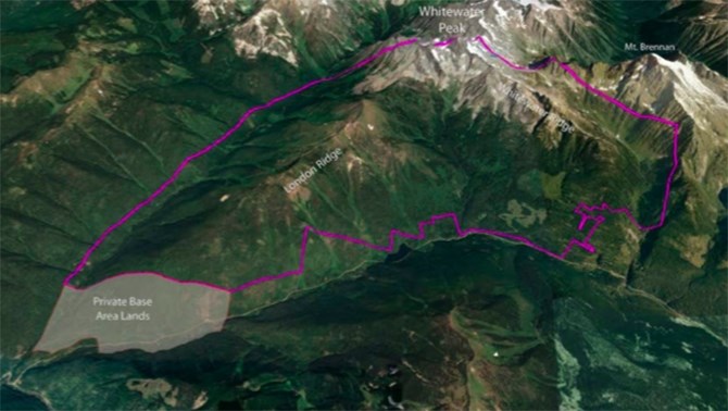 The proposed Zincton study area limits between New Denver and Kaslo.