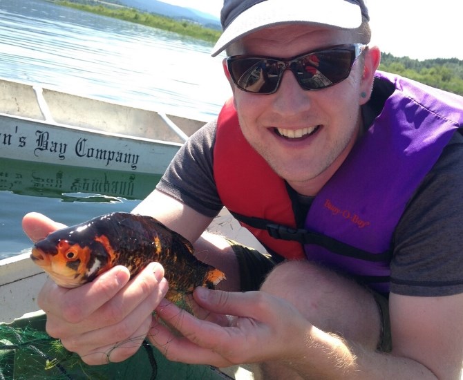 Dr Heise and his students have been conducting research on the goldfish in Dragon Lake.