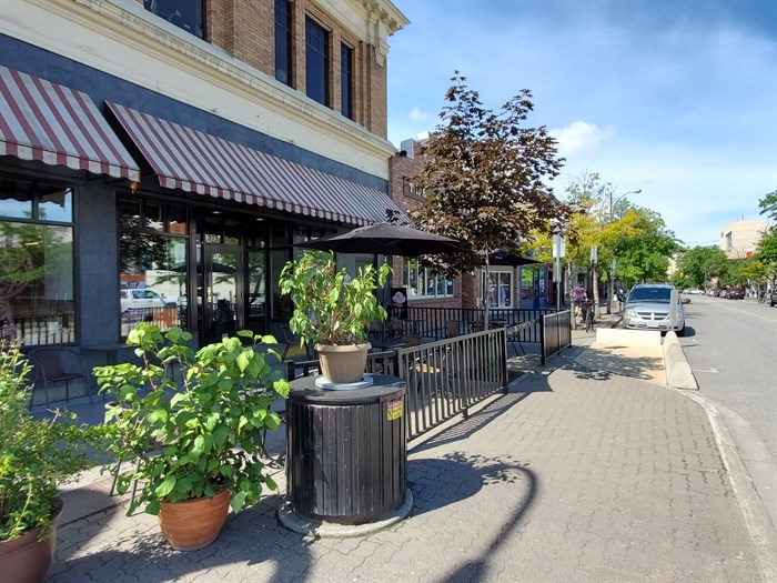 The Vic was the first business downtown to expand their patio.