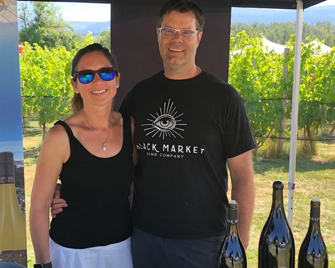 Rob Hammersley & Michelle Shewchuk of Black Market Wine Co. at last year