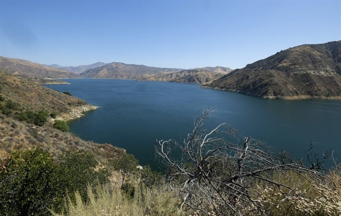 This Thursday, July 9, 2020 photo shows a view of Lake Piru in California. Authorities say former 