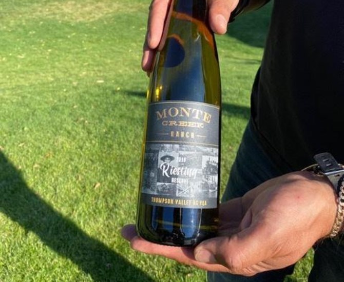 Monte Creek's 2018 Thompson Valley Reserve Riesling won Best White Wine of the Year for 2020.