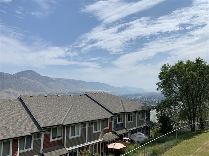 The smoky view from a Kamloops neighbourhood, July 31.
