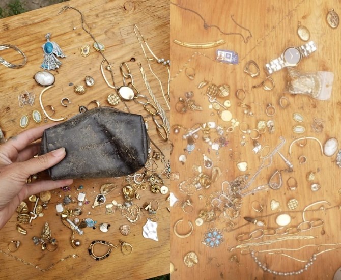 Jewellery found last winter in a parking lot on Schubert Drive, Brocklehurst. 
