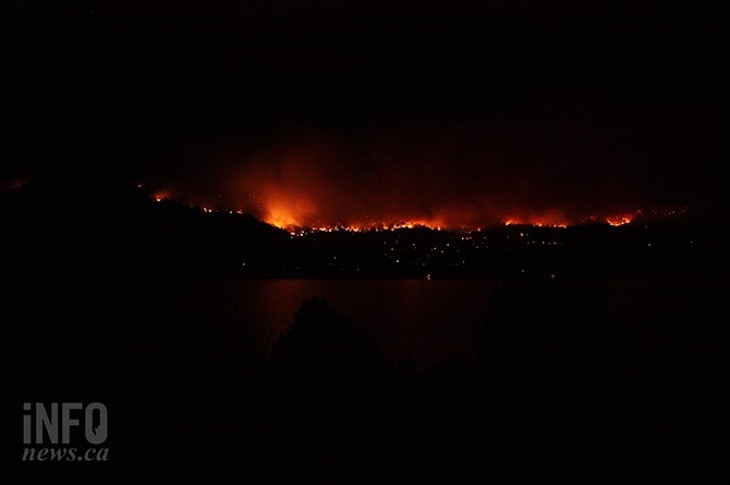 The Mount Christie wildfire began spreading south into Heritage Hills subdivision last night,.