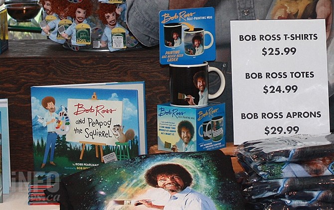 Bob Ross memorabilia has been flying off the art gallery's gift store shelves this summer.