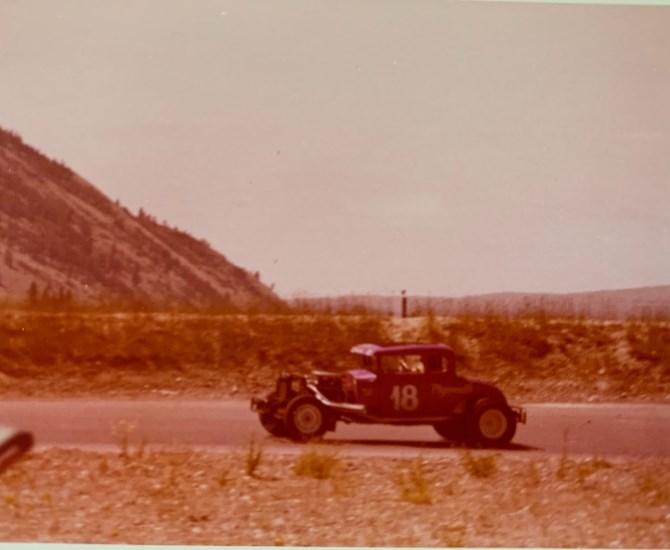 Scheidam Flats Speedway in Kamloops, 1977. 