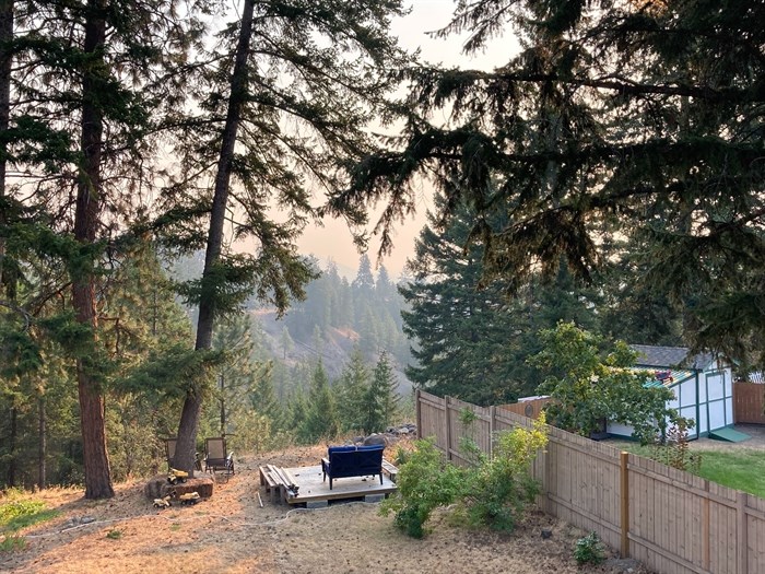 Smoke from wildfires in the U.S. can be seen in West Kelowna, Tuesday, Sept. 8, 2020.