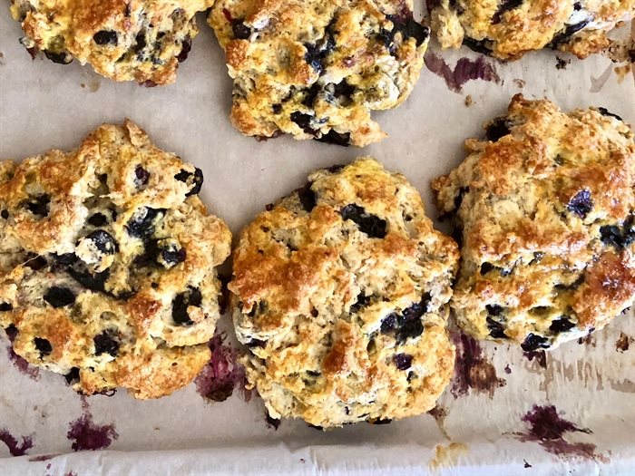 Blueberry scones for breakfast or coffee break.