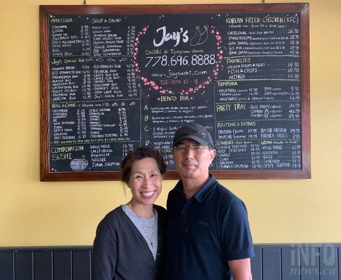 The owners of Jay's Sushi & Tempura House, Amy and Uthai. 
