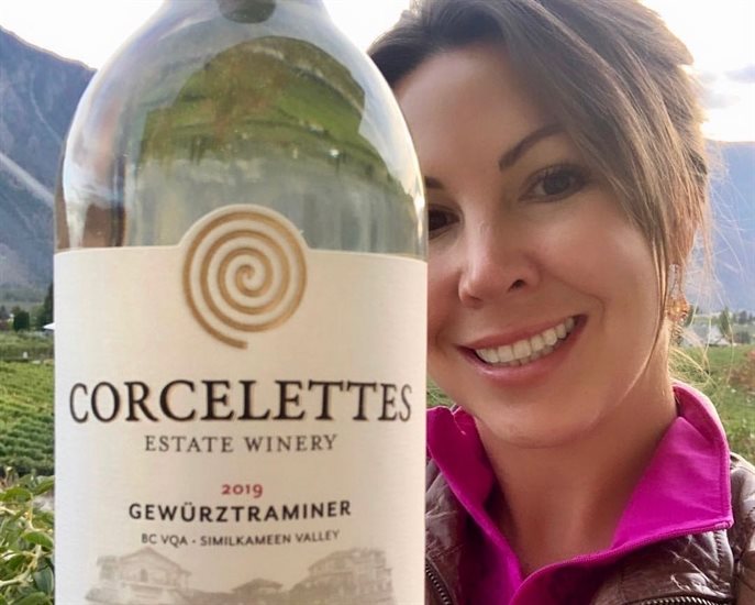 Corcelettes owner Jesce Baessler at home on their vineyard in beautiful Keremeos.
