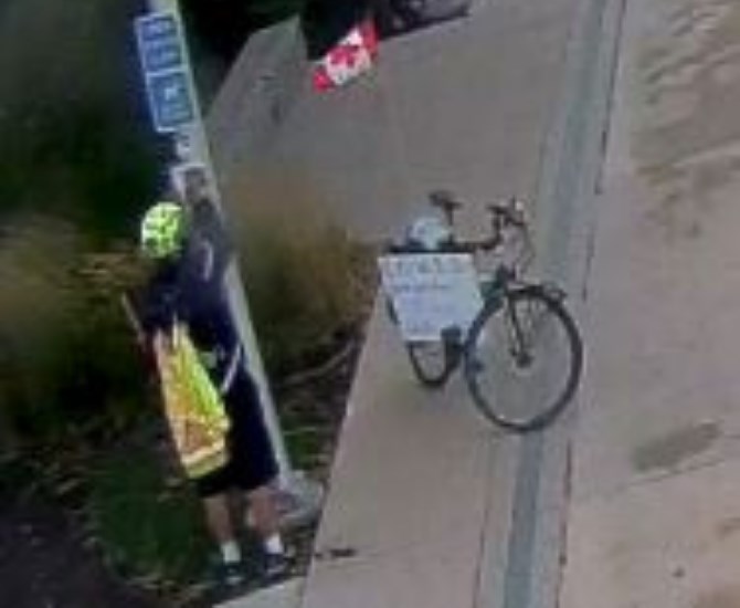 A photo of the suspect from CCTV footage in Kelowna. 