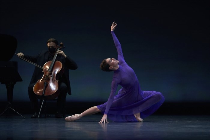 This Sept. 24, 2020 photo released by CLI Studios, Inc. shows Tiler Peck, a principal dancer with New York City Ballet, who has curated a virtual evening of dance called 