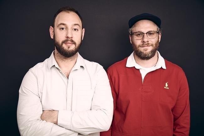 Comedic actor Seth Rogen, right, and business partner Evan Goldberg pose in this undated handout photo. When actor Seth Rogen was growing up and smoking cannabis in Vancouver, he recalls there was a constant cloud of shame around the substance that still lingers. Rogen is determined to change that. He's been pushing for the expungement of criminal records for cannabis crimes and -- with childhood friend-turned-business-partner Evan Goldberg -- bringing cannabis beverages to the masses, so using the substance can become as accepted as alcohol.