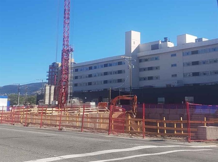 Construction is ongoing at The Hive Commercial Complex at the corner of Sixth Avenue and Landsdowne Street.