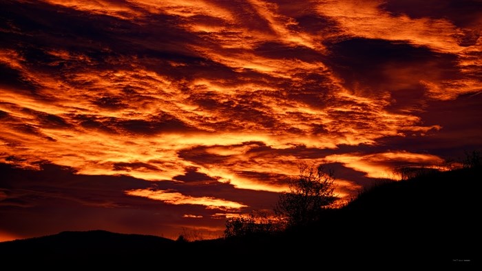 The sunrise as seen in Vernon, Tuesday, Nov. 3, 2020.