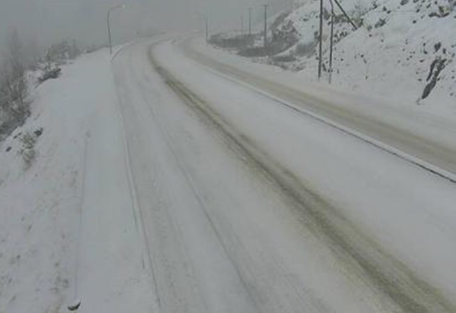 Road conditions at the Coquihalla summit this morning, Nov. 13, 2020.