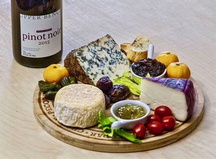 Wine and cheese, the perfect pairing!  Local wine and cheesemakers Upper Bench in Penticton offer both.
