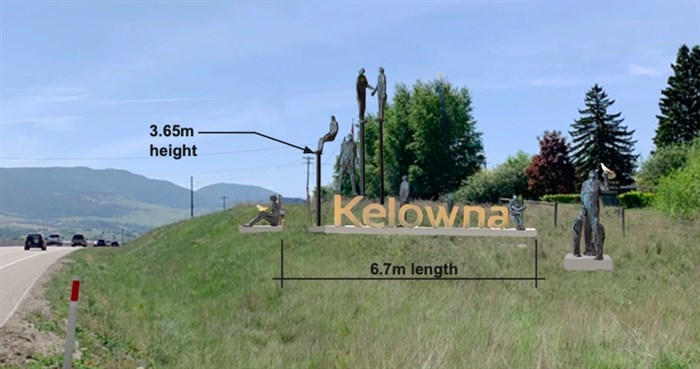 This piece of art won't be installed at Kelowna's northern entrance.