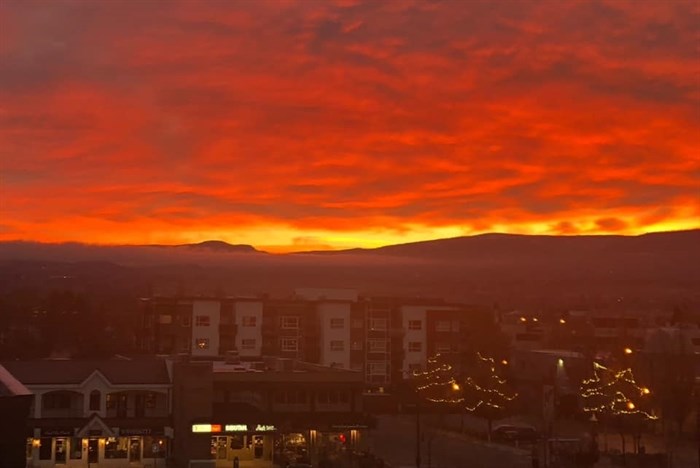 The sunrise in Kelowna, Dec. 5, 2020.