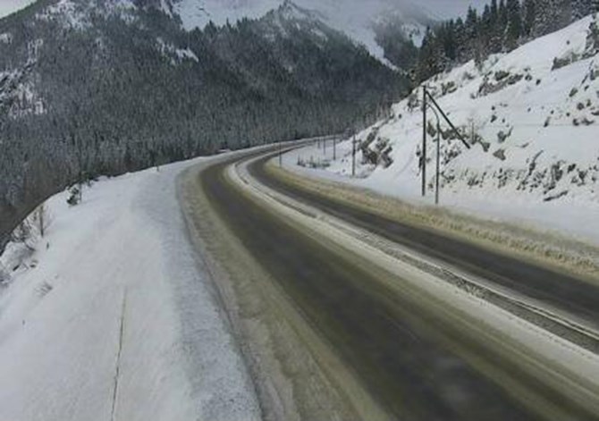 Motorists are reporting some bumpy roads due to ice, but otherwise good winter drving conditions on the Coquihalla Highway today, Dec. 28, 2020.